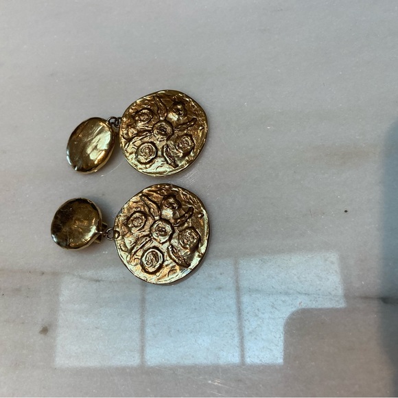 YSL yves st laurent clip on drop earrings - Picture 2 of 5